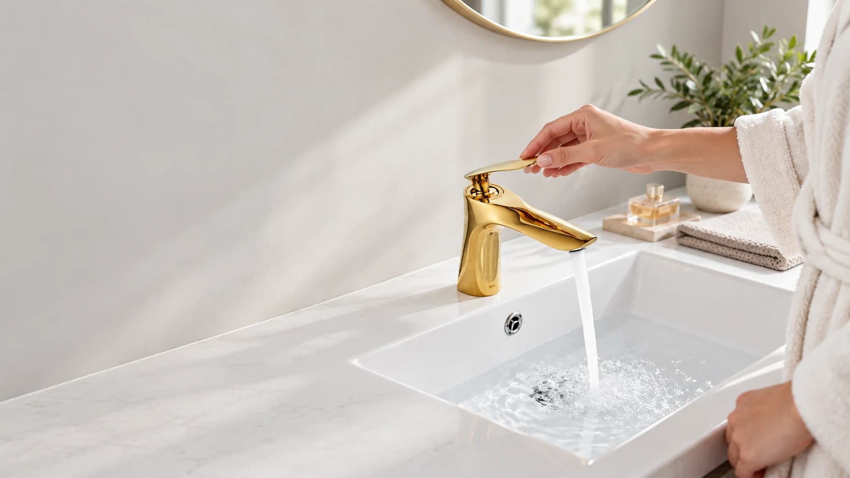 Koupelnová baterie ELITE EDITION BS1210 pro montáž na umyvadlo na produktové fotografii.