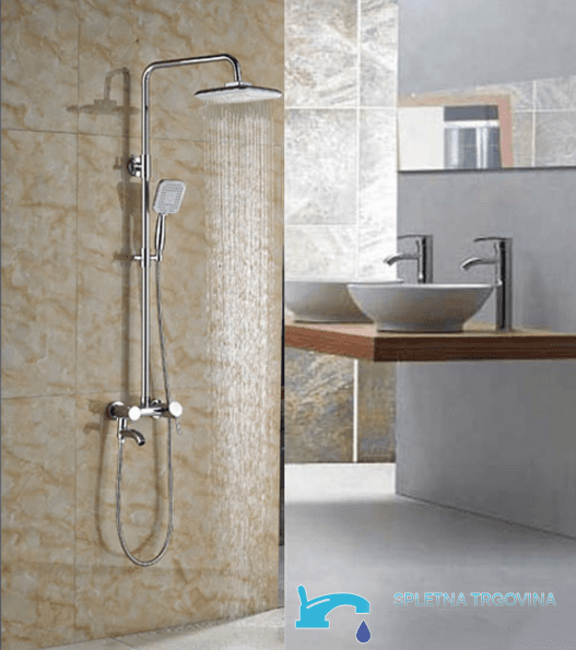 Nástěnný sprchový panel EYN NT96245 v chromovaném provedení