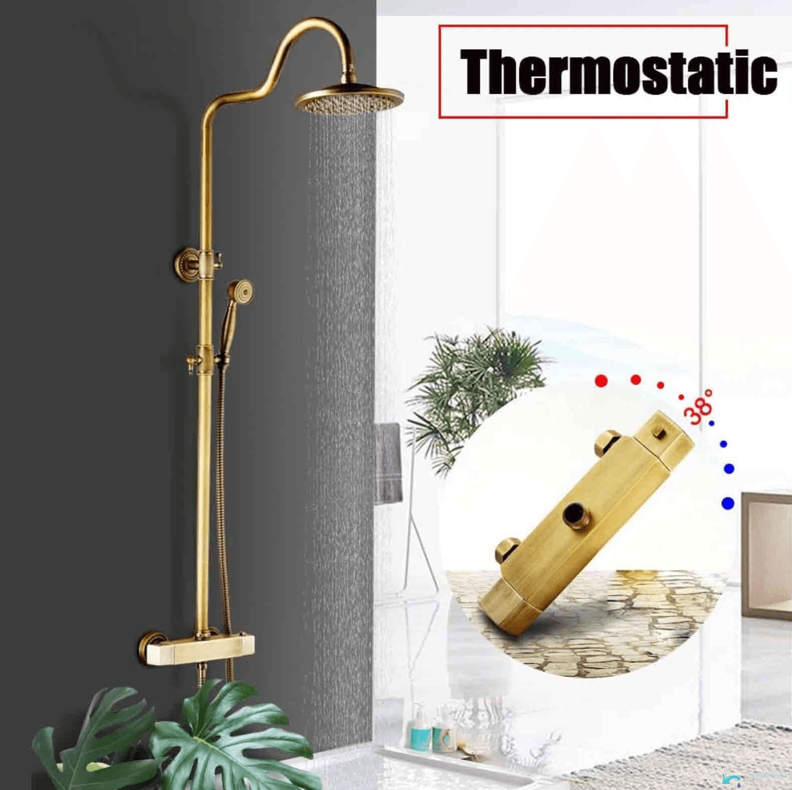 Nástěnný termostatický sprchový panel EYN ATS1206 ve více barevných provedeních