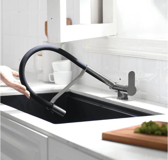 Sklopná kuchyňská baterie ELITE EDITION KW1202 v matné grafitově šedé