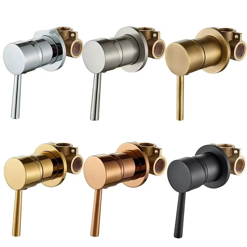 Gold Mixer Water Tap Shower Valve Bathroom