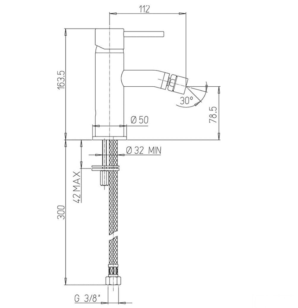 Crna Armatura Za Bide Pipa Eyn Bb1402