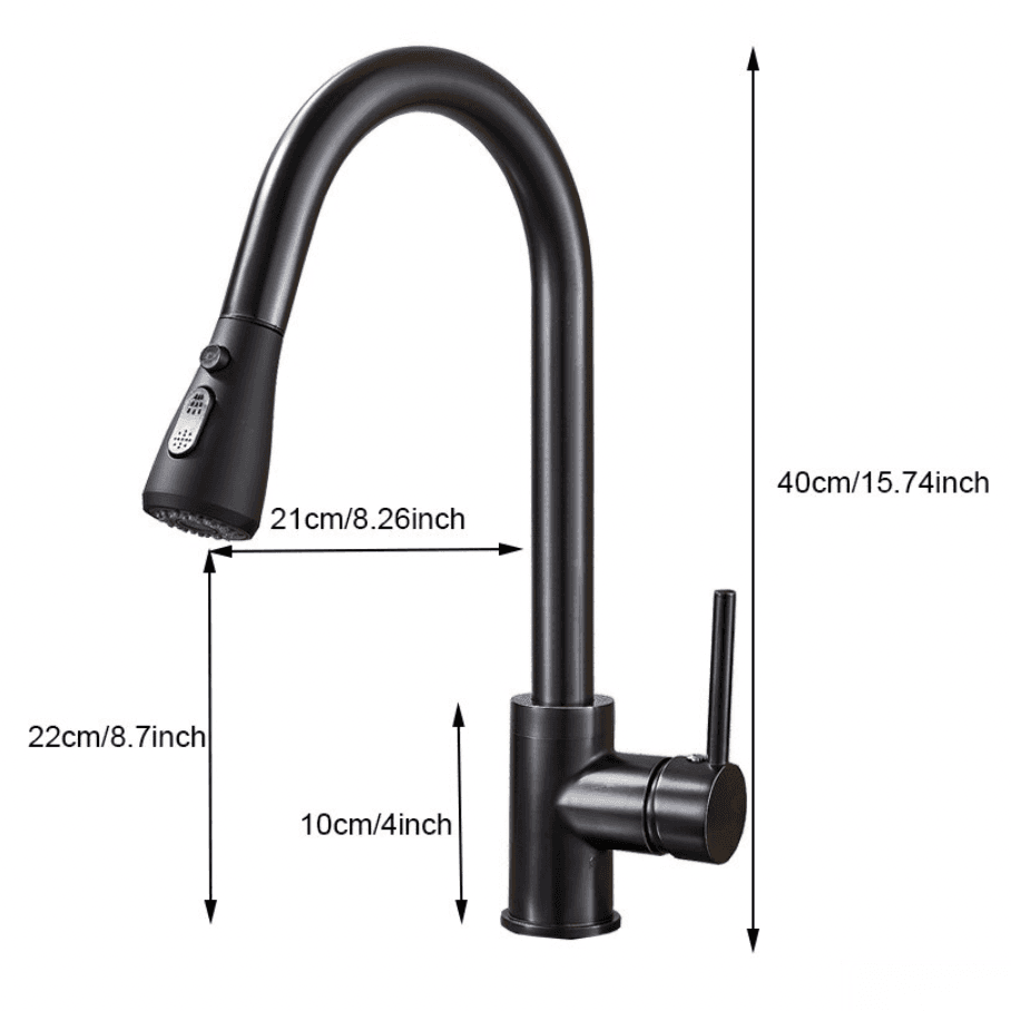 Technický výkres baterie BI1410: výška 40 cm, dosah 21 cm a výška ramínka 22 cm