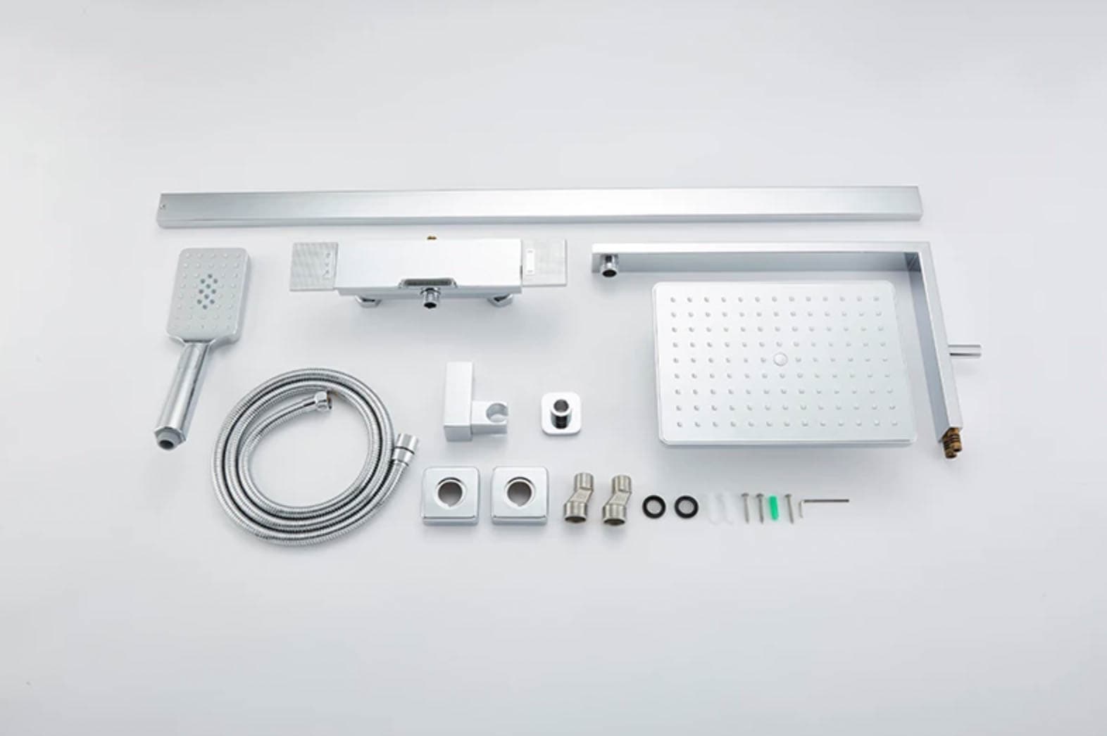 Nástěnný sprchový systém ELITE EDITION BSE1419 — kompletní sada s hlavovou a ruční sprchou
