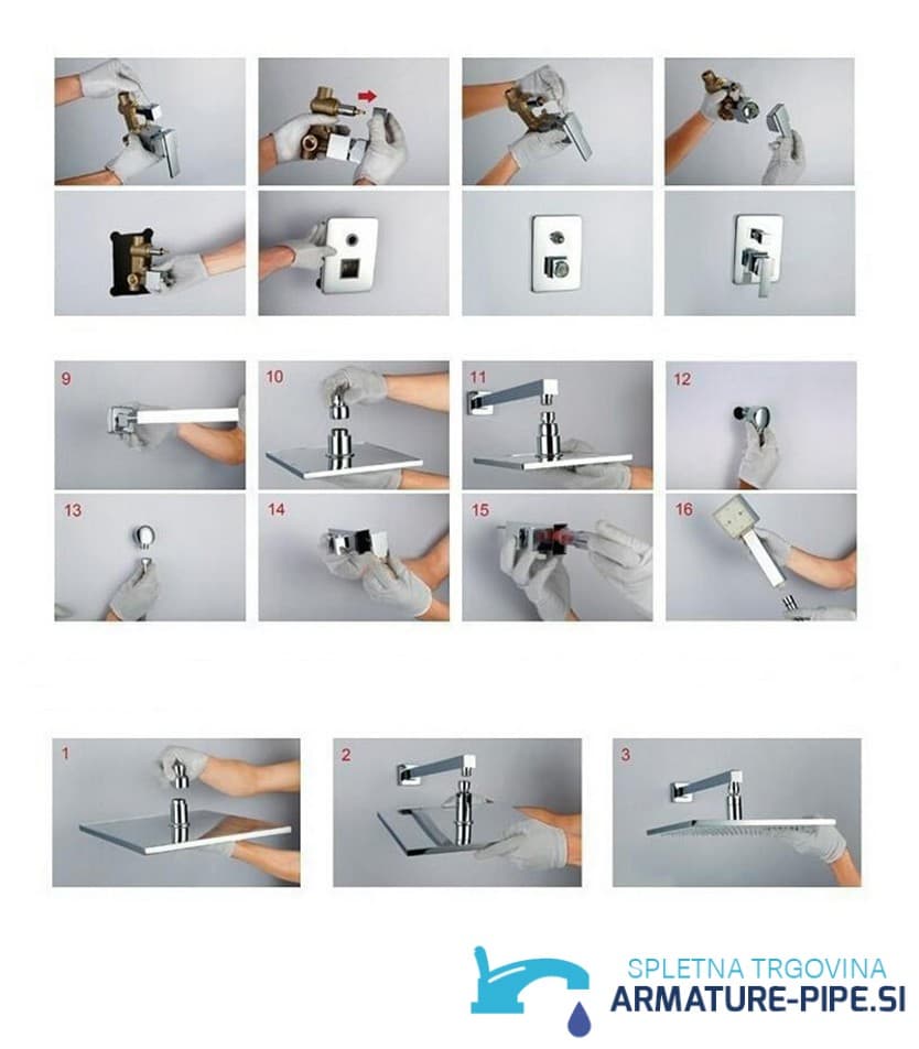Podometni tuš sistem EYN PT77075
