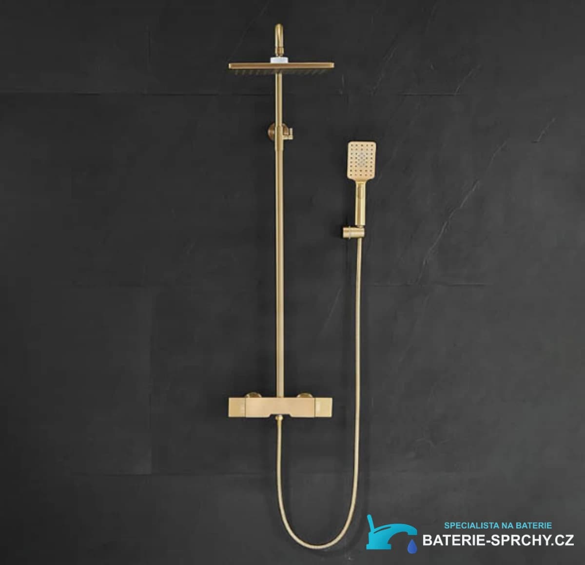 Luxusní nástěnný sprchový systém ELITE EDITION BSE1419 v kartáčovaném zlatě